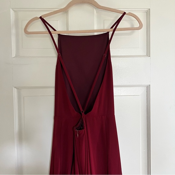 Lulu’s Maroon Full Length Bridesmaids/Formal Dress - Picture 3 of 5